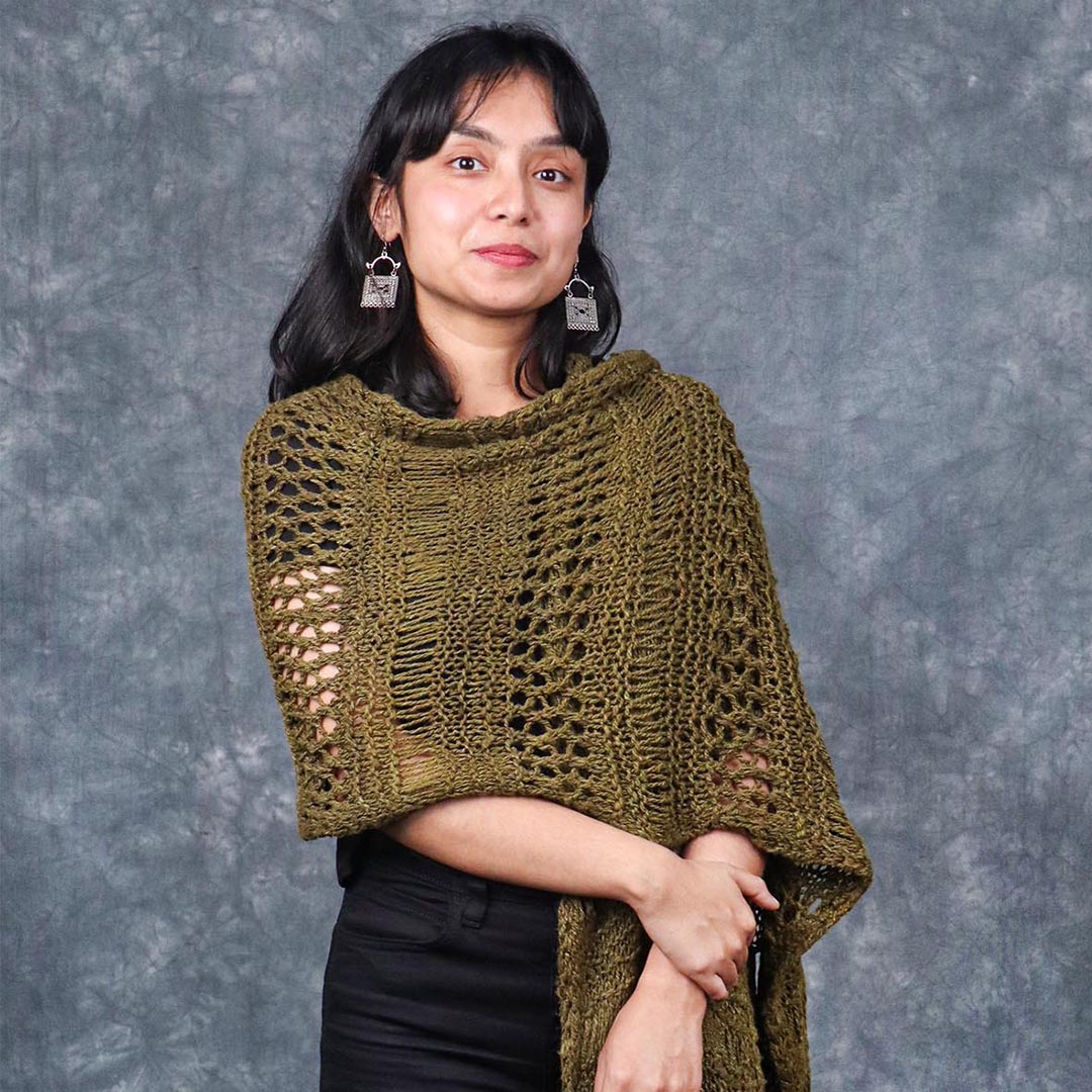 knitted shawl for ladies
