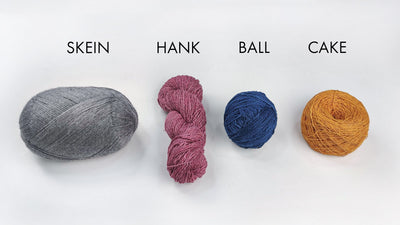 The Difference Between a Skein, a Ball, a Cake and a Hank of Yarn