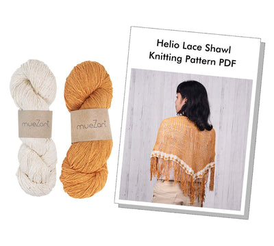 Helio Eri Silk Women's Lace Shawl - Knitting Kit