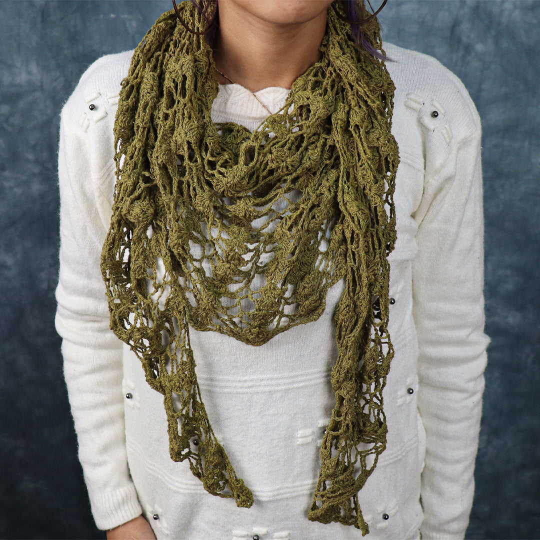 Spring Bloom Crochet scarf  - Crochet Pattern