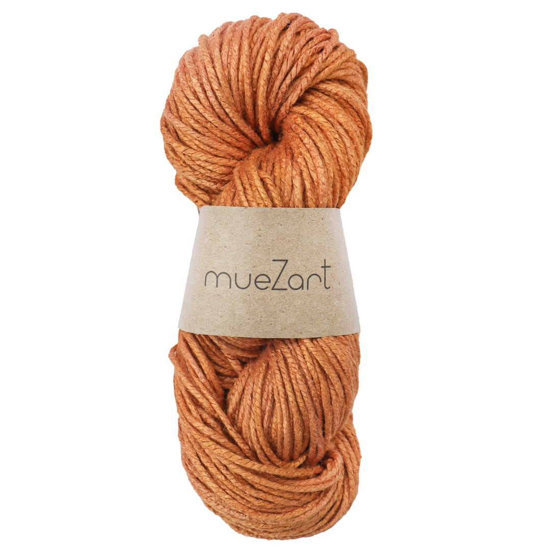 Orange  Colour Natural Dyed Eri Silk Yarn 3/3 | Worsted Yarn -  Best Yarn For Knitting