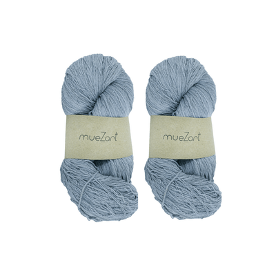 Eri silk bundle 60/6 Light Fingering Blue color yarn | Muezart