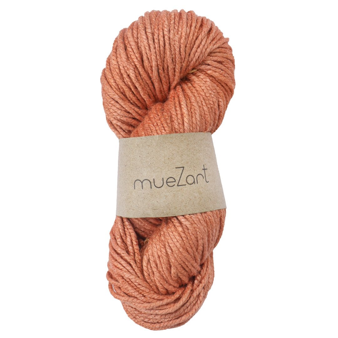 Orange Colour Natural Dyed Eri Silk Yarn 3/3 | Worsted Yarn -  Best Yarn For Knitting
