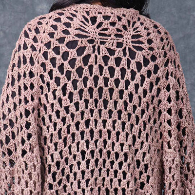 Dark Lilac Eri Silk Shawl - Crochet Kit