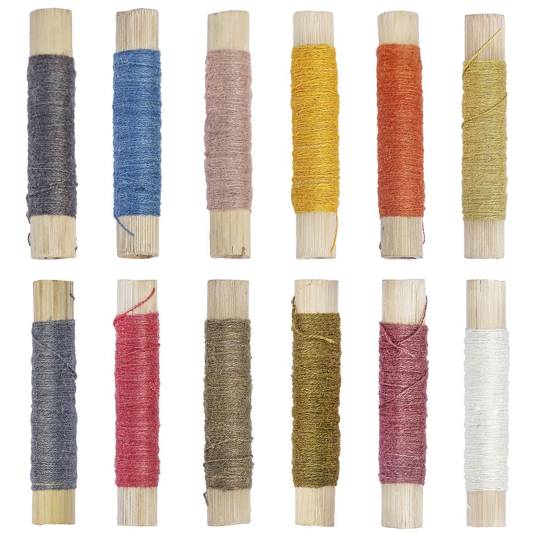 These 12 Silk Embroidery Threads are all hand dyed using plant based dyes - Get Best Silk Embroidery Threads Online From Muezart
