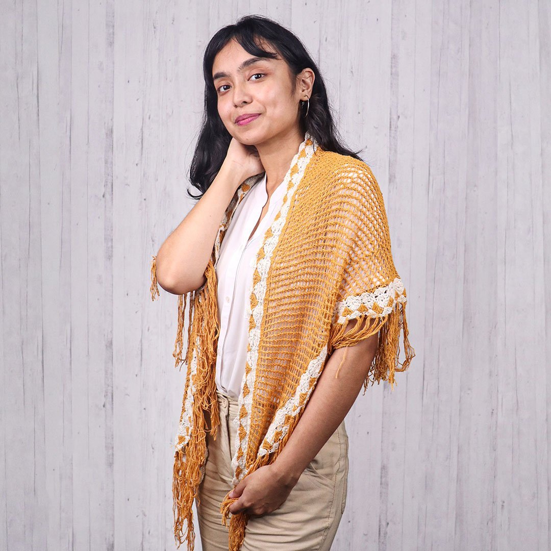 Helio Eri Silk Women's Lace Shawl - Knitting Kit