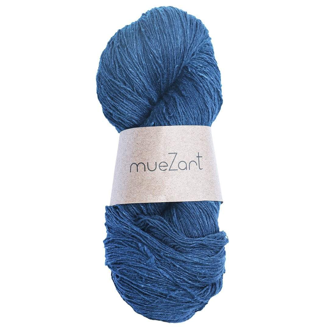 Buy Light Fingering Weight Yarn - Eri Silk Yarn For Crochet and Knitting - Blue Colour