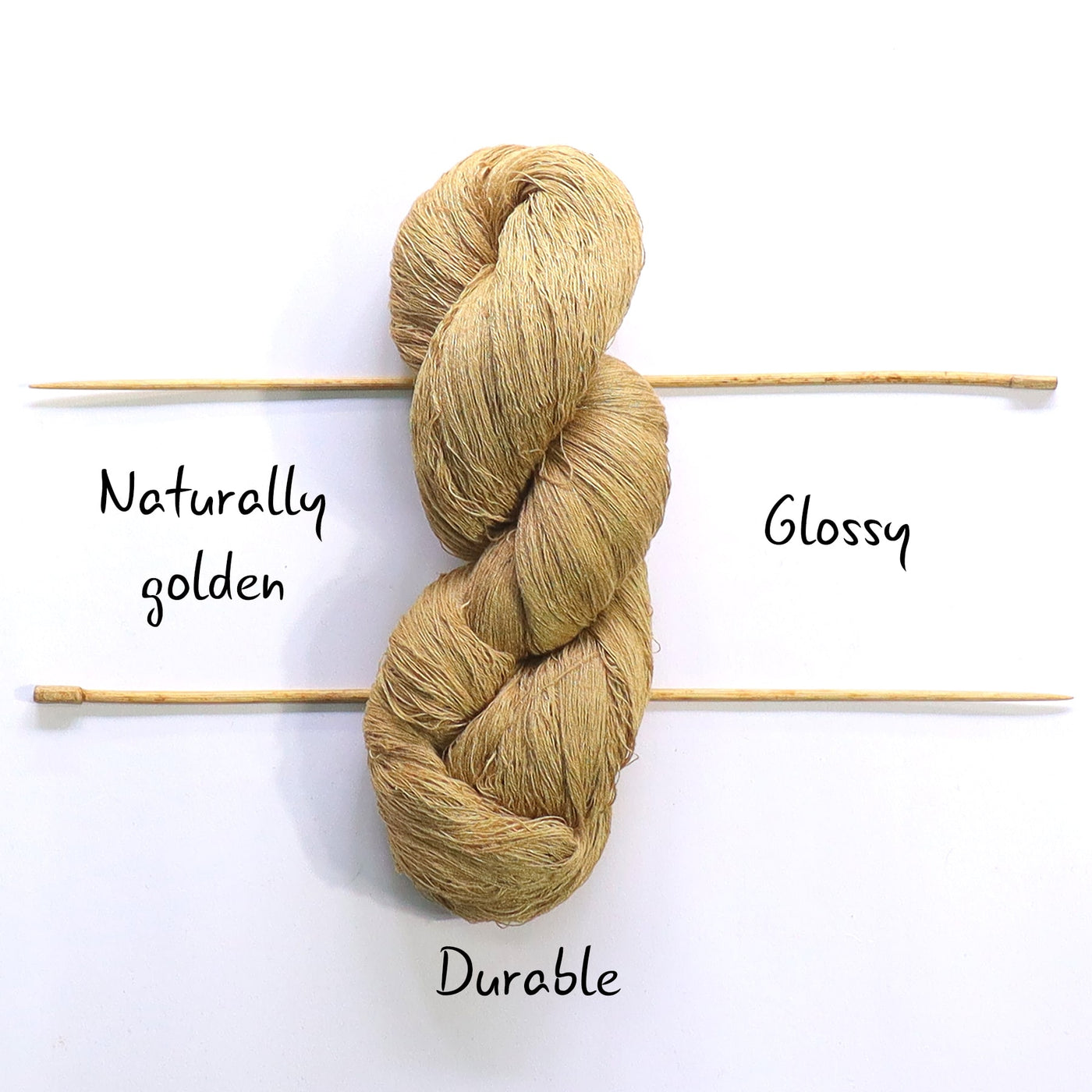 Muga silk yarn 60/2 | Natural color for weaving | Muezart