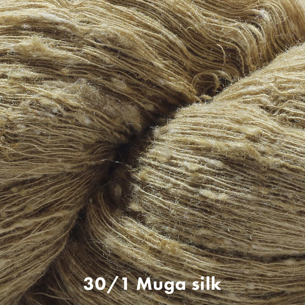Closeup of our Muga Silk Yarn 30/1 | Natural Fiber Yarn Color | Yarn for weaving
