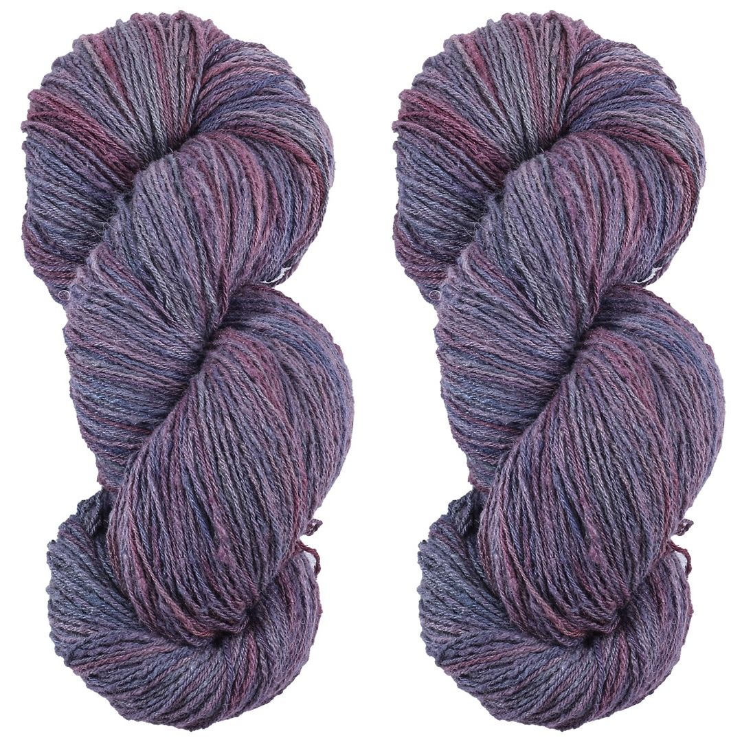 Eri silk bundle 15/3 Fingering Erino naturally dyed mulberry speckled dark color yarn | Muezart