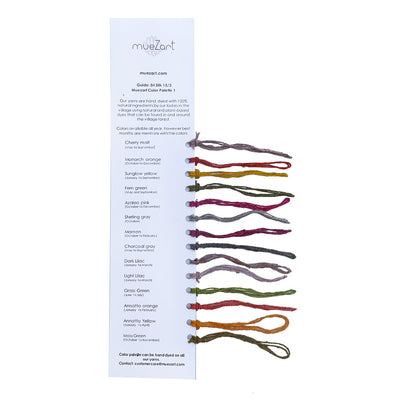 Yarn | Dyed and Undyed | Eri Silk Sample Card - Muezart