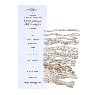 Yarn | Dyed and Undyed | Eri Silk Sample Card - Muezart