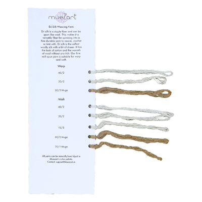 Yarn | Dyed and Undyed | Eri Silk Sample Card - Muezart