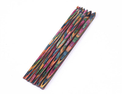 Vibrant Wood Single Ended Crochet Hooks