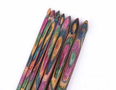 Vibrant Wood Single Ended Crochet Hooks