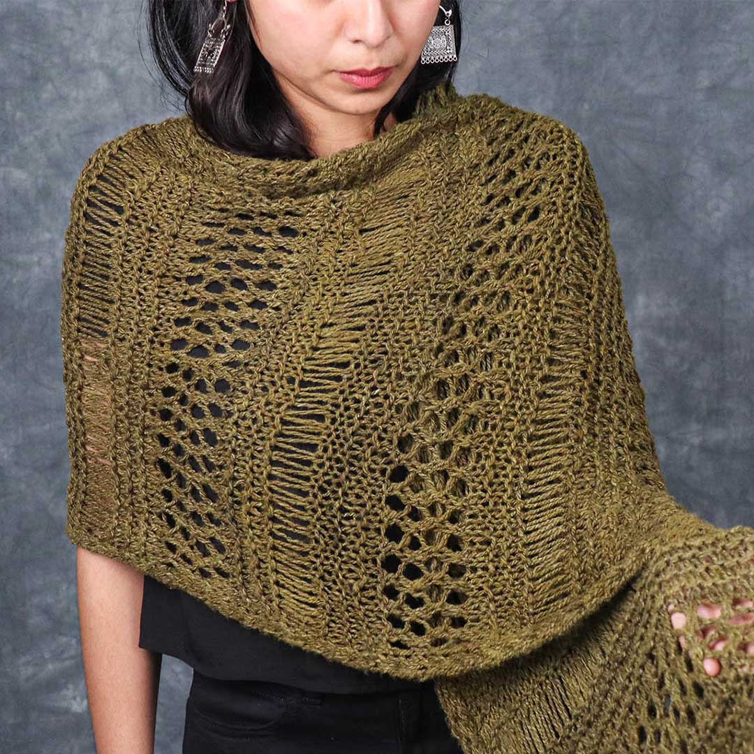 knitted shawl for ladies