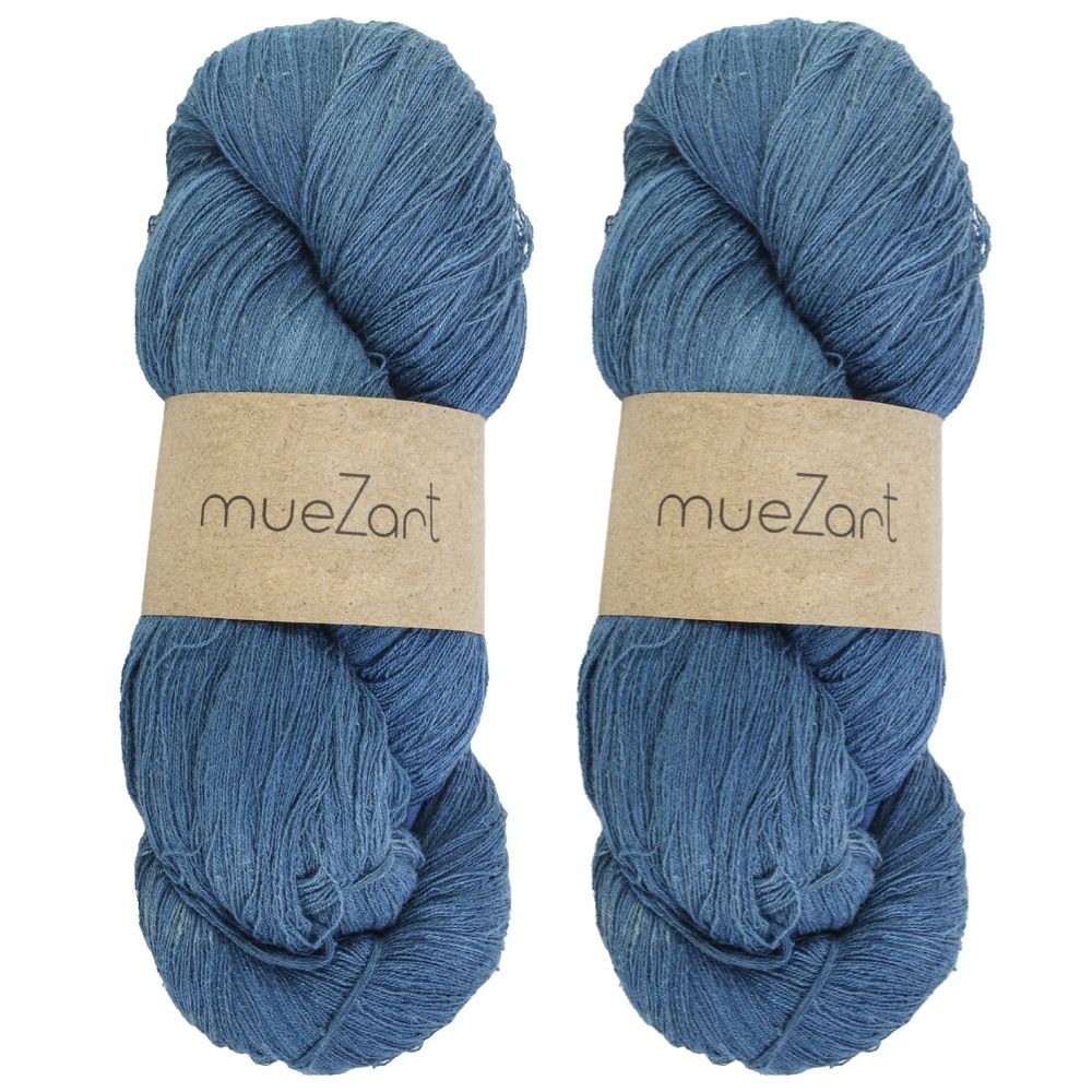 indigo blue experimental yarn 602 fine lace yarn | Muezart